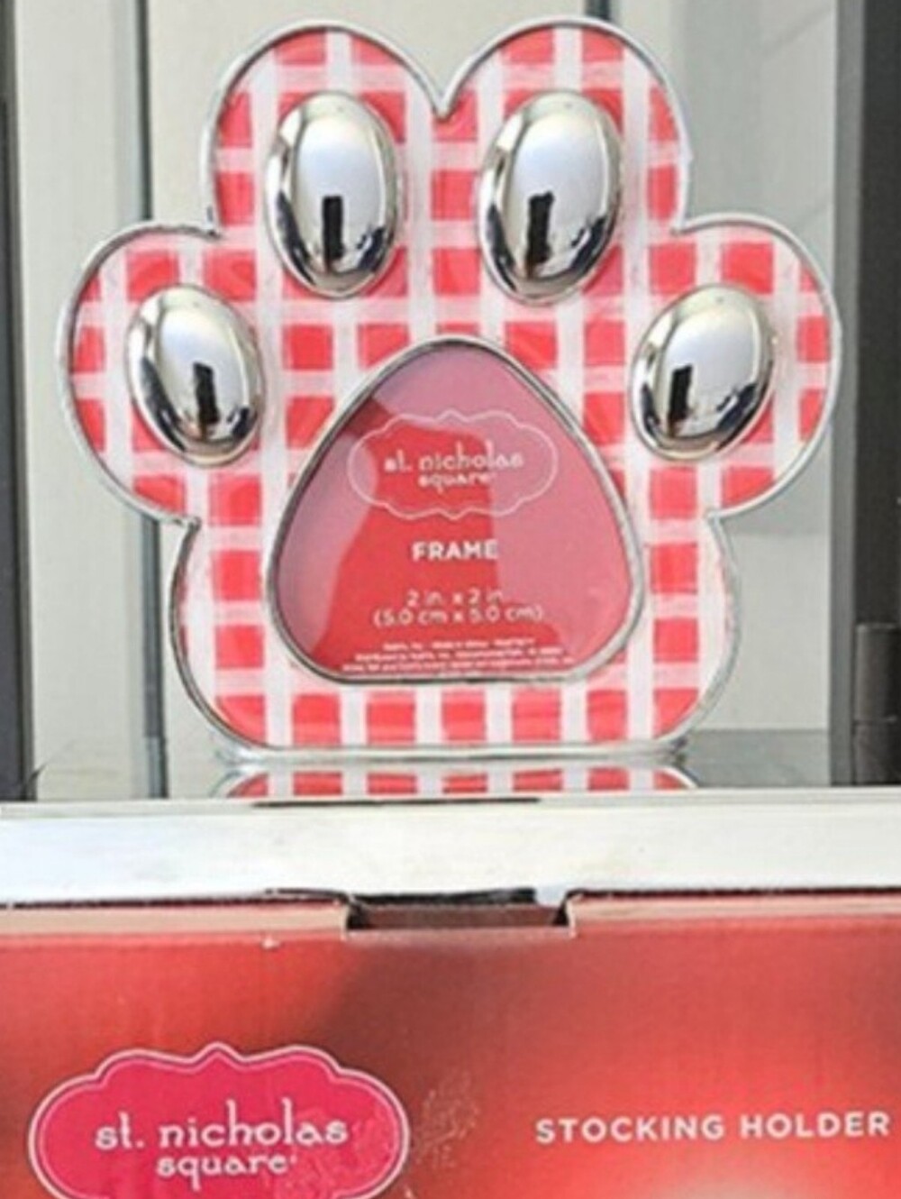 NEW St Nicholas Square Pet Frame And Paw Stocking Holder